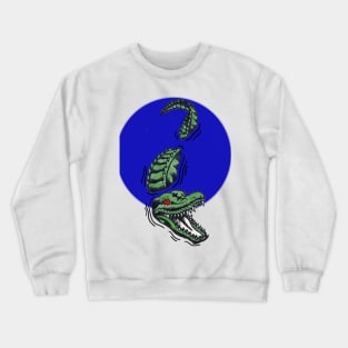 alligator out of water Crewneck Sweatshirt